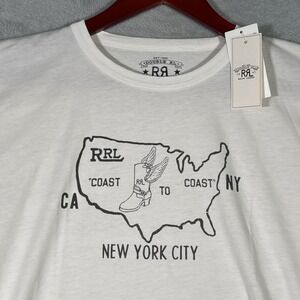 RRL Ralph Lauren Shirt Mens S White Coast To Coast New York City Tee Double RL